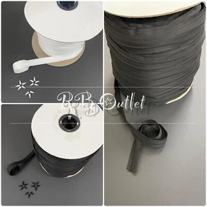 Durchgehender Reißverschluss Nr3 Nylon Kette und Schieber Polster Kissen schwarz-weiß - Bild 1 von 3