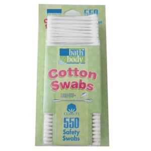 550 Cotton Swabs Double Tipped Applicators Q Tip Safety Ear Wax Remover - Picture 1 of 1