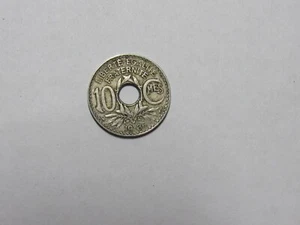 Old France Coin - 1936 10 Centimes - Circulated - Picture 1 of 2