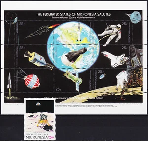 Micronesia Stamp & S/S International Space Achievements 1989 MNH-16,50 Euro - Picture 1 of 1