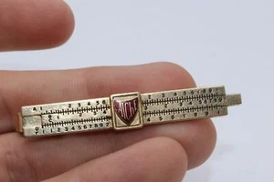 VINTAGE 1900's ANSON GOLD FILLED ENAMEL ALCHE SEWING NOTION HEMMING TIE CLIP - Picture 1 of 7