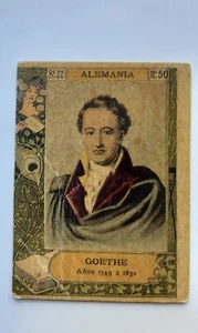 1906 WOLFGANG GOETHE, GERMANY, SPANISH CARD, POETAS CELEBRES SERIES - Foto 1 di 2