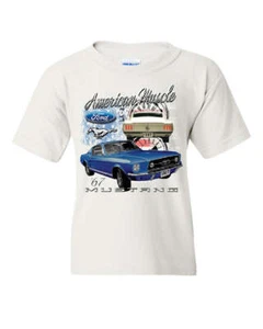 Ford Mustang Shelby 1967 GT Youth T-Shirt American Made Muscle Cars Kids Tee - Picture 1 of 8