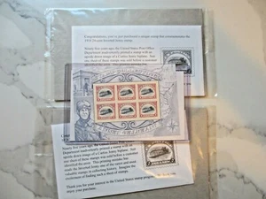 2013 2 $ - Inverted (Center) Jenny S/S Error Over Inking On 6 Stamps + 2 Unopen - Bild 1 von 5