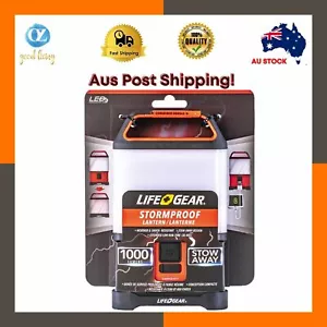 NEW LifeGear 1000 Lumen Collapsible Stow-Away Lantern Light Stormproof Camping - Foto 1 di 4