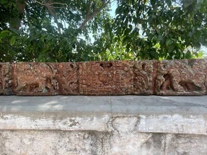 Old Antique Rare Hand Carved Flora & Fauna Plaque Wall Wooden Door Window Panel - Picture 1 of 24