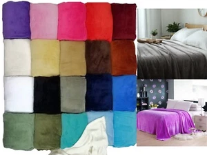 Sumptuous Light Winter Blanket Soft Throw 20 Solid Colors All Bed Sizes New!!! - Picture 1 of 2