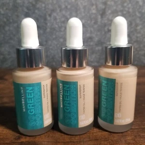 (Lotto di 3) Maybelline Green Edition Fondotinta Trucco Olio Colorato Superdrop#010 - Foto 1 di 4