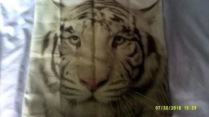 White tiger pillow case 17 inch wide - Picture 1 of 2