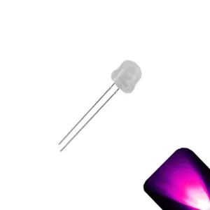 10 x 5 mm/4,8 mm Diffuse Strohmütze mattierte Linse LED Pink Ultrahell Weitwinkel - Bild 1 von 3