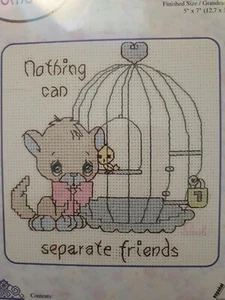 NIP Rare PRECIOUS MOMENTS Furr-Ever Friends Counted Cross Stitch 131-0093 Jaclyn - Picture 1 of 6