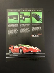 LAMBORGHINI COUNTACH ALPINE VINTAGE ORIGINAL PRINT AD ADVERTISEMENT PRINTED A13 - Bild 1 von 1