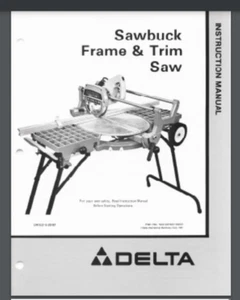 Delta Sawbuck Frame & Trim Saw Instruction Manual 25 pages for year 1987 bound - Bild 1 von 1