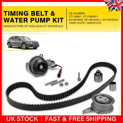 1x For Audi A5 A4 Seat Leon Skoda Superb Timing Belt & Water Pump Kit 038109244P - Image 1 of 4