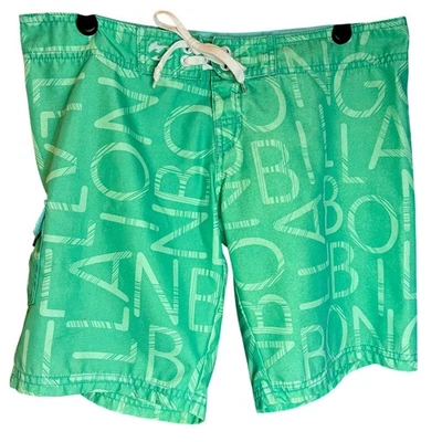  BILLABONG JUNIOR BOARD SHORTS  TEAL WAIST 32" WOMEN’S SIZE 5 POCKET - Image 1 of 4