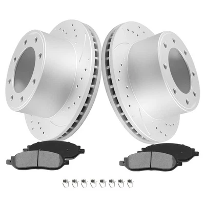 Rear Brake Rotors + Brakes Pad For Ford F-250 F-350 Super Duty 2005 2006 2007 Foto 1 de 4