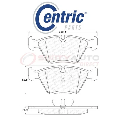 Centric C-TEK Metallic Disc Brake Pads for 1993 BMW 525iT 2.5L L6 - Kit Set uc Foto 1 de 4