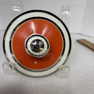 Fraunfelter Porzellan Teekanne NUR DECKEL orange silber weiß 3,5" Innenmaß - Bild 1 von 6