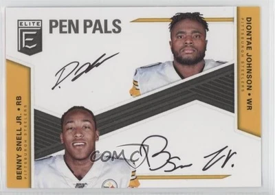2019 Donruss Elite Pen Pals Duals Auto Benny Snell Jr Diontae Johnson - Image 1 of 3