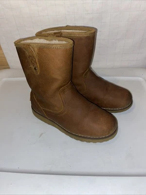 Ugg Australia Redwood Castaño Cuero Piel de Oveja 1005134k Juvenil Talla 1, Envío Rápido Foto 1 de 4