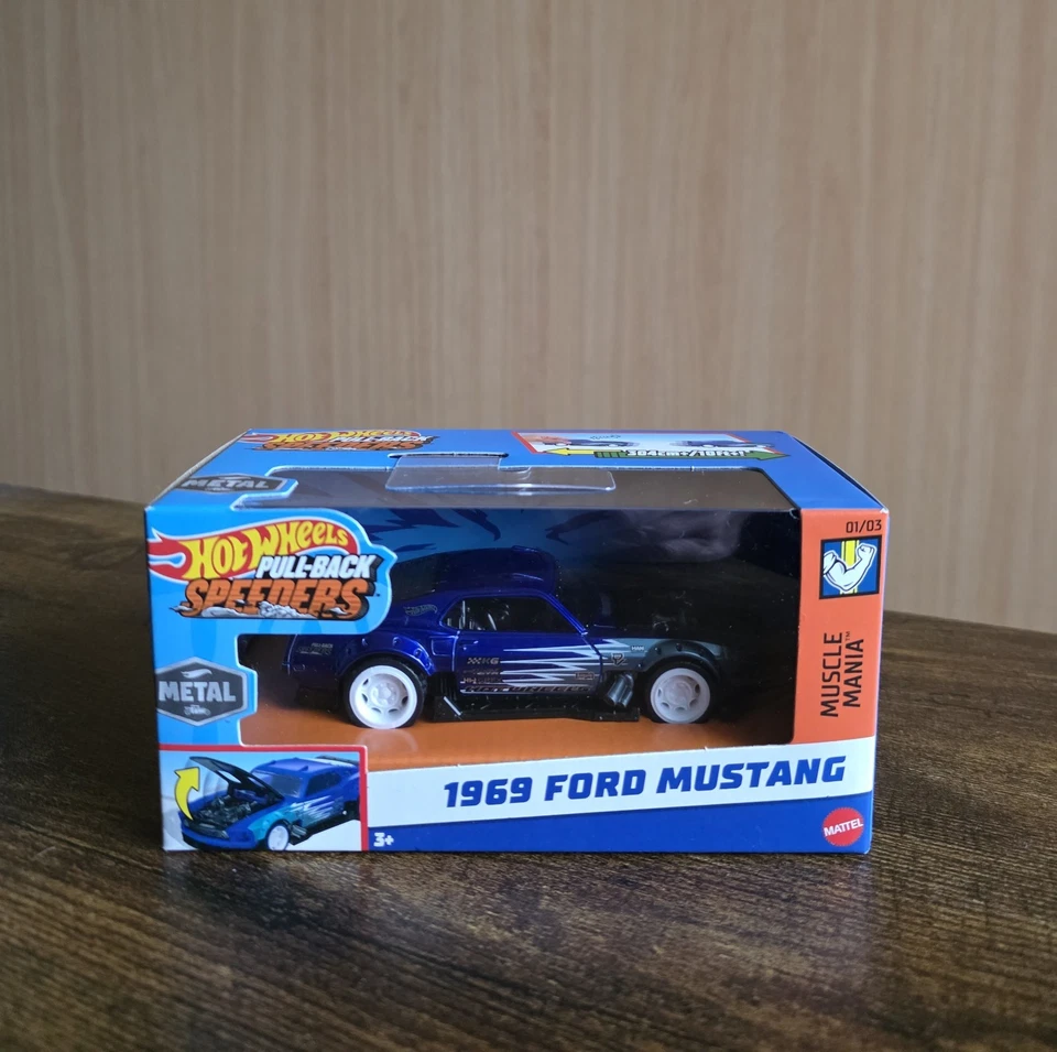 Hot Wheels Pull Back Speeders 1969 Ford Mustang - Image 1 of 1