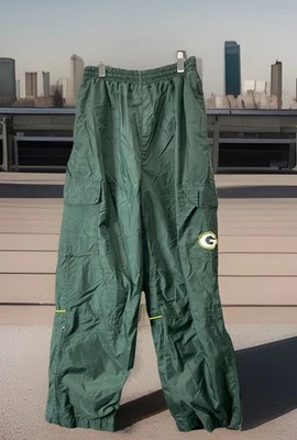 🔥 Calça cargo Green Bay Packers NFL Windbreaker • Jovens Crianças Tamanho M 10 - 12 - Imagem 1 de 4