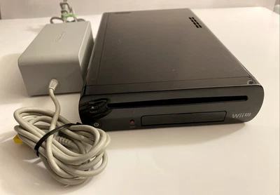 Nintendo Wii U WUP-101 02 Black System Console With Plug PARTS REPAIRS Only - Image 1 of 4