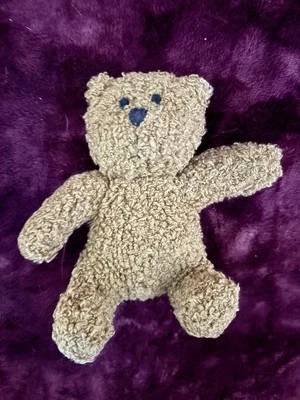 Oso de peluche Baby Gap Brannan marrón sonajero de felpa juguete suave clásico Foto 1 de 3