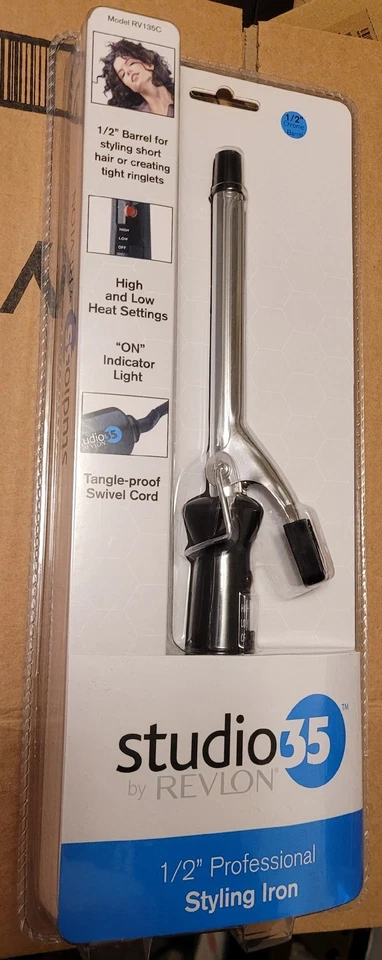 NEW Revlon Studio 35 Curling Iron with Barrel 1-1/2” W/ 2 Settings, On/off Light - Image 1 of 1