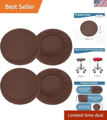 Bar Stool Covers Round 16-20 Inch Washable Dustproof Seat Cushions Set of 4 - Image 1 of 4
