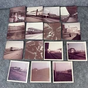 Lote de 15 fotos antiguas relacionadas con trenes Railroadiana Ephemera años 70 fotos - Imagen 1 de 5