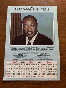 Vintage Freedom Fighters 1969 Calendar MLK JFK Medgar Evers RFK Civil Rights VTG - Picture 1 of 6