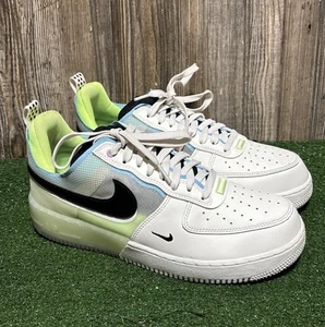 Nike Air Force 1 React Sail Black Barely Volt DM0573 101 Men's Size 9.5 - Picture 1 of 6