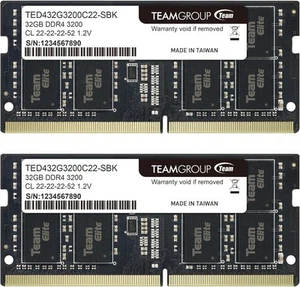 TEAMGROUP Elite DDR4 64GB Kit (2 x 32GB) 3200MHz PC4-25600 (2x32GB) - Picture 1 of 7