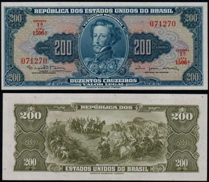 BRASILE 200 CRUZEIROS (P171c) N.D. (1964) UNC - Foto 1 di 1