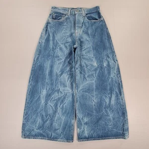 Levis Womens Baggy Jeans Blue W28 L27 Made & Crafted Very Wide Leg Barrel Denim - Picture 1 of 13