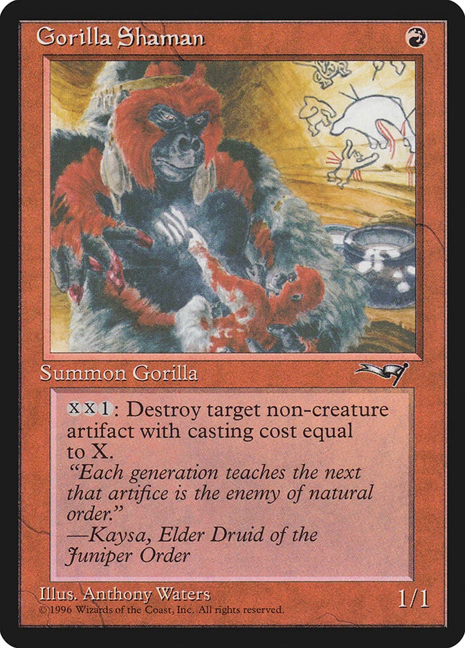 MTG Gorilla Shaman Facing Right  - Alliances #72b - Image 1 of 1