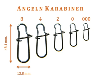 ANGEL KARABINER / DUO-LOCK WIRBEL EINHÄNGER / FAST NICE SNAP / SCHWARZ NICKEL
