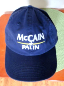 McCain Palin Navy Blue Baseball Cap Adjustable Bayside USA - Bild 1 von 4