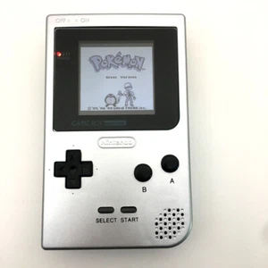 Silver Game Console With 5 levels Backlight LCD+Black Buttons For GameBoy Pocket - Picture 1 of 7