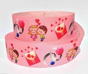 Ripsband 1,5" Valentinstag HERZEN LIEBE bedruckt V24 (KOSTENLOSER VERSAND) - Bild 1 von 1