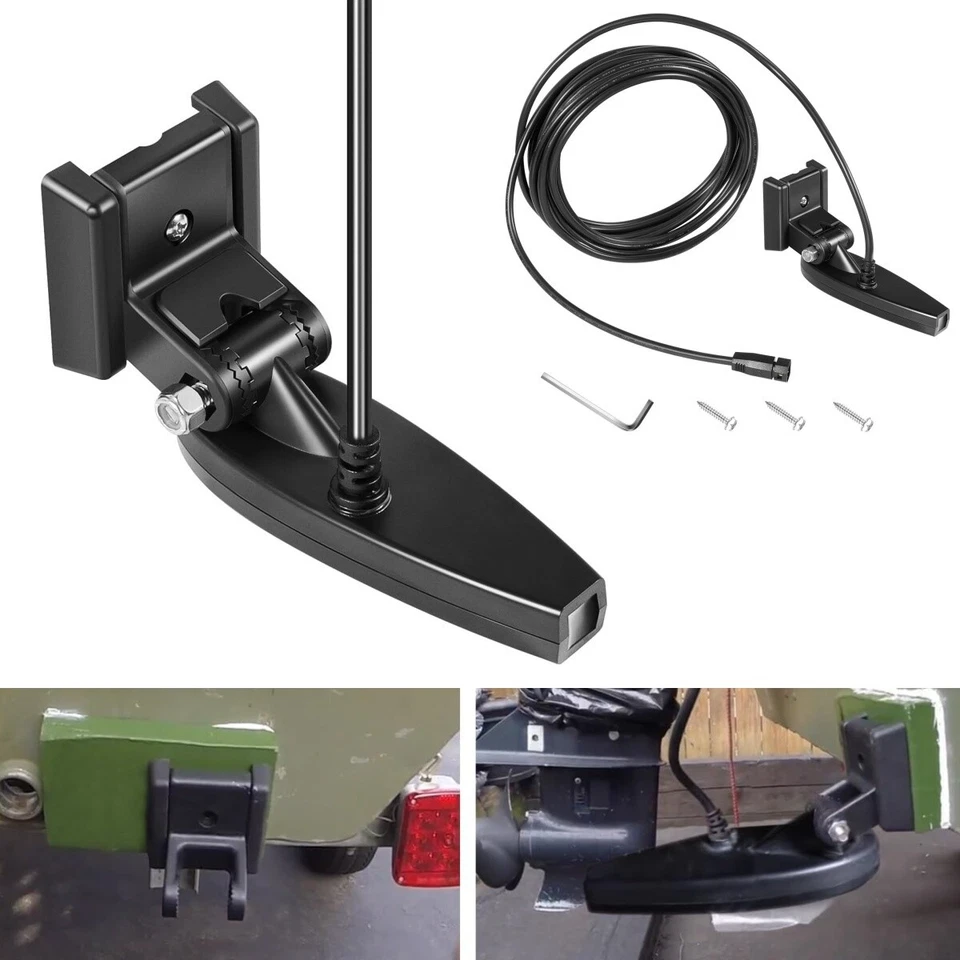 Transom Mount Transducer For Humminbird 710295-1 Helix 7/8 CHIRP MEGA DI GPS G3 - Image 1 of 4