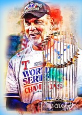 Bruce Bochy Texas Rangers  3/10 ACEO  Art Print Card By.Marci