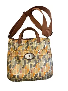 Fossil Crossbody Bag/purse | Color - Brown Grey Orange - Picture 1 of 6