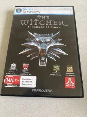 The Witcher Enhanced Edition (2008) PC CD ROM Computer Video Game, Fantasy RPG - Image 1 of 2