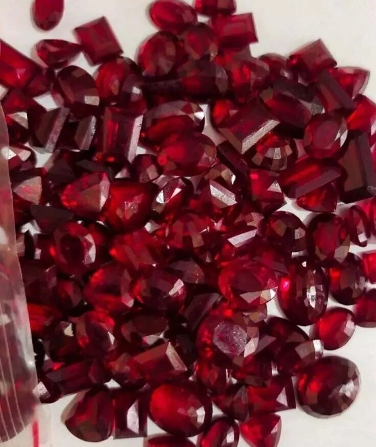 AAA+ Flawless Natural Mozambique Red Ruby Loose Gemstone Mix Shape (Size- 10-20) - Image 1 of 4