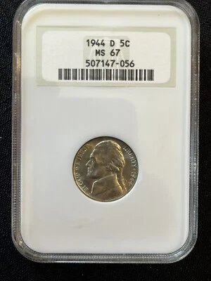 NGC 1944 D Jefferson Silver Nickel MS67 OLD HOLDER 507147-056 - Image 1 of 3
