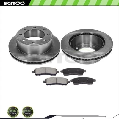 Rear Brake Pads and Rotors For Ford F-250 Super Duty 7.3L F-350 Super Duty 5.4L Foto 1 de 4