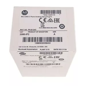 NEU Allen-Bradley 2080-IF2 SER A Micro800 2 Punkt Analoger Eingang Plug-in 2080-IF2 - Bild 1 von 3