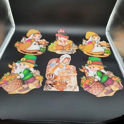 Decoraciones de Colección Acción de Gracias/Otoño 5 Beistle 1978 EE. UU. y 1 Sello 1987 Troquelado  Foto 1 de 4